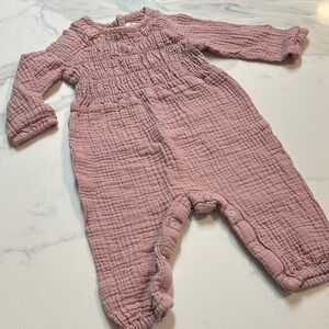 Cozy Pink Baby Romper